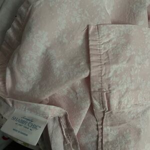 imply Shabby Chic Pink Sheet White Floral Print Full Size Made in Bahrain